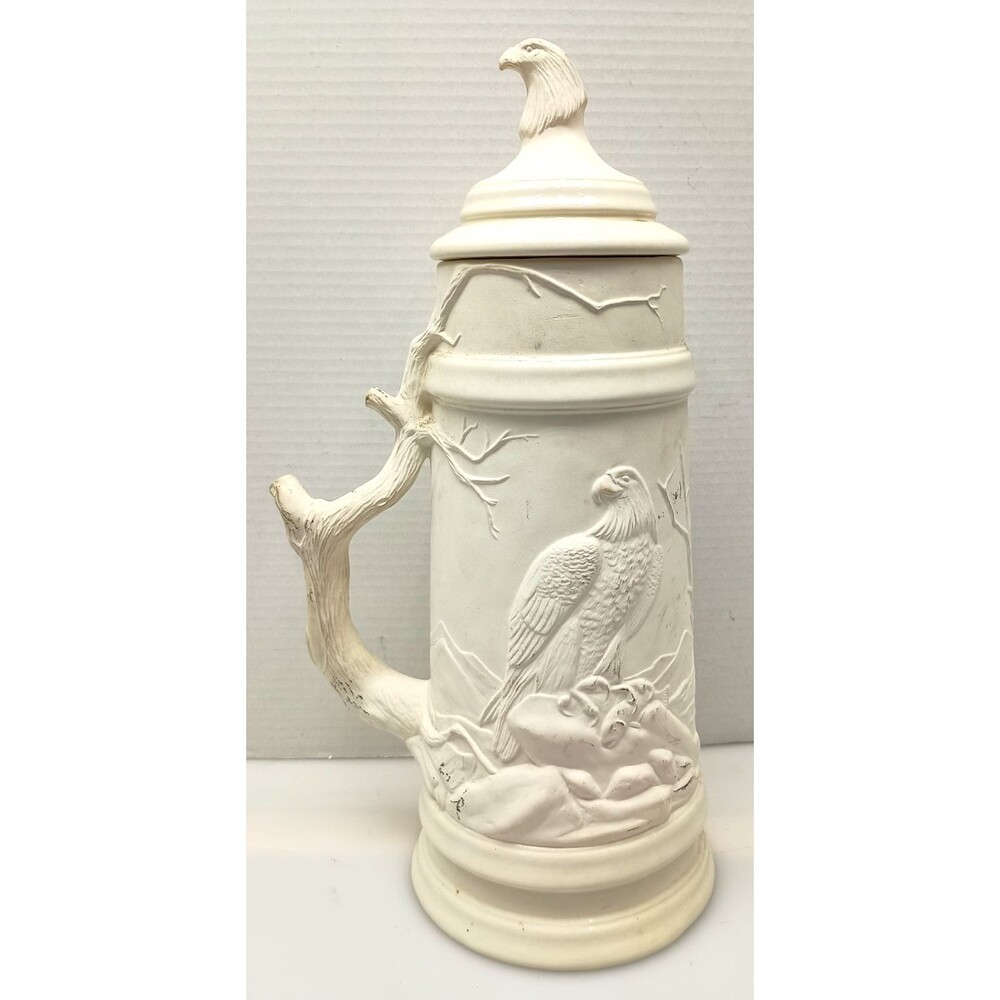 Norman Rockwell Lidded Stein “A Walk in the Country” Duck Dog Scene 14.5” Tall